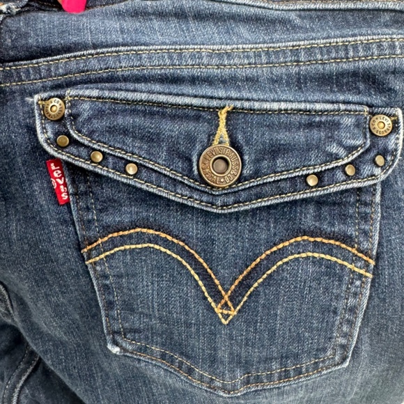 Levis Strauss Jeans Women 28x31 Blue Denim Bootcut Mid Rise 90s Y2K Stretch - Picture 7 of 13